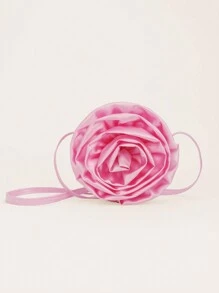 1pc Rose Flower Round Coin Purse, Mini Crossbody Shoulder Bag, Unique Design For - Crossbody Bags - View 12