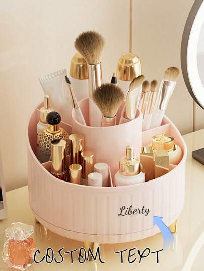Customized Rotating Cosmetics Storage Box, Desktop Storage Bin, Lipstick, Eyebrow Pencil, Loose Powder Brush, Dressing Table, Grid Storage Bin, Pen Holder