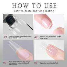 20ml Pegamento en gel sólido para uñas - Secado rápido, adhesivo duradero para uñas postizas y puntas acrílicas, compatible con UV/LED, sin alcohol - transparente - Ver 2