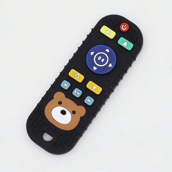 Bneseus 1 pieza Mordedor de silicona con diseño de oso de dibujos animados que imita un control remoto, juguete para masticar para bebés niños y niñas de 0 a 24 meses, regalo ideal para el Día de la Madre