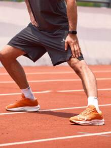 baasploa Zapatillas deportivas para hombre, zapatillas para caminar, zapatillas de running naranjas, zapatillas de tenis, casual y de running de carbono para hombre, zapatos deportivos multifuncionales de moda y con fitness, zapatos transpirables y ligeros cómodos para hombre - Naranja - Ver 10