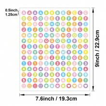 12 hojas de pegatinas coloridas con letras y números, pegatinas con letras y números para decorar, manualidades DIY, suministros para diarios de balas, scrapbooking, envoltorios de regalos (10 colores temáticos)