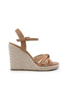 Women'S Open Toe Dressy Espadrille Strappy Casual Braided Heels Comfortable Valentine's Day Vacation Ankle Strap Summer  Platform Wedge Sandals - 淺棕色 - 查看 6