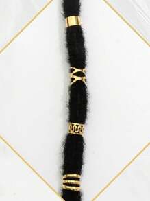 40 pezzi di gioielli per capelli per trecce, fascette per capelli in oro, anelli multistile, perle per capelli regolabili per trecce, dread e accessori per capelli per donne e ragazze