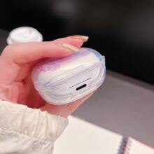 全新彩色可爱耳机盒，适用于 Buds FE/Buds 3/3 Pro、Galaxy BudsPro、Galaxy Buds Live、Buds2、Buds 2 Pro 无线蓝牙耳机，透明耳机充电盒保护套 - 炫彩紫 - 查看 7