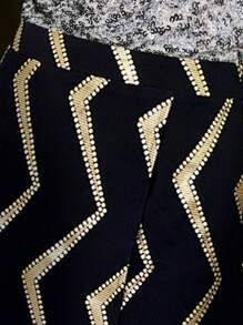 KeKe Wanli 新款女式派对休闲花卉不对称剪裁金箔热转印不对称下摆 A 字裙