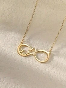 1 collier personnalisé avec cœur en acier inoxydable et nœud, texte de nom pour exprimer l'amour, décoration du cou. Cadeau pour la Saint-Valentin, l'anniversaire aux amis