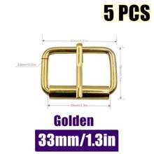 5 件装金属滚轮扣腰带五金针扣适用于包包皮带带背包鞋狗项圈链配件 - 彩色 - 查看 29