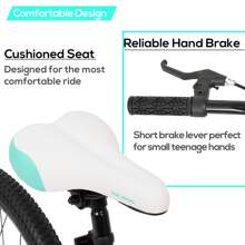 Hiland Climber 20 Inch Youth Mountain Bike For Boys & Girls Age 5-12, Single Speed Bike With V-Brake (Pink, Mint Green, Blue & Black) - 薄荷綠 - 查看 6