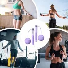 NetHong Cordless Skipping Ropes For Adults - Ropeless Skipping Rope With LED Smart Count For Adults, Cordless Jump Rope With Counter, Portable Wireless Gravity Ball Skipping Rope For Women Men Adults - Multicolor - View 6