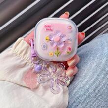 全新彩色可爱耳机盒，适用于 Buds FE/Buds 3/3 Pro、Galaxy BudsPro、Galaxy Buds Live、Buds2、Buds 2 Pro 无线蓝牙耳机，透明耳机充电盒保护套 - 炫彩紫 - 查看 2