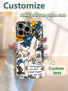 1pc Customized Liquid TPU Transparent Phone Case With Personalized Text/Letters/Graphics, Shockproof Protection Compatible With Iphone Case/Matching Phone Case/Interesting Phone Case/Galaxy Phone Case/Redmi Phone Case/Matching Phone Case Compatible With Iphone 15 PRO MAX/IPhone 14 Pro Max/Galaxy A05/Galaxy A54 5G/Galaxy A52/A52s 5G/Galaxy S21 FE 5G/Galaxy S23 Ultra/Galaxy S24 Ultra 5G/Poco X5 Pro