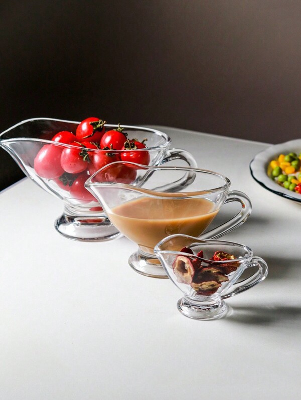 6 قطع مجموعة أطباق صلصة زجاجية على الطراز الإسكندنافي المستوردة، أطباق صلصة الصويا والخل والمقبلات الشفافة والإبداعية للاستخدام المنزلي