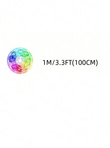 3ft-65ft RGB LED Strip Light, With 44key Remote Control, Can Adjust Color And Brightness, The Length Can Be Cut, Very Easy To Install, Suitable For Home Interior Decoration, Festival Atmosphere Light, Party Atmosphere Light, Fun Light