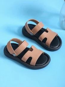 1 双 PU 婴儿凉鞋 幼儿拖鞋 软底耐磨婴儿学步鞋 - 棕色 - 查看 8