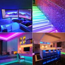 1 set Ruban lumineux LED 5050 RVB DIY, Ruban LED flexible 5V USB, Ruban de diode, Télécommande musicale et contrôle par application pour l'éclairage arrière de télévision et la décoration de la pièce avec des bandes lumineuses
