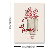 1 幅带框/无框波西米亚植物花瓶复古海报美学中世纪线条画抽象花卉艺术画复古帆布印刷简约墙画适用于宿舍、公寓、客厅、卧室、办公室、现代家居装饰 - 彩色 - 查看 8