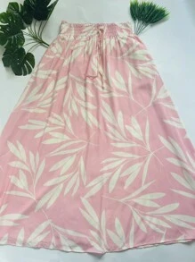 Steve Store Women's Fashion Viscose Fabric Skirt With Lining, Has Pocket And Slit On The Sides - Rose Bebe - View 2