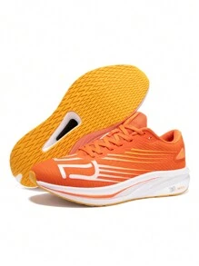 baasploa Zapatillas deportivas para hombre, zapatillas para caminar, zapatillas de running naranjas, zapatillas de tenis, casual y de running de carbono para hombre, zapatos deportivos multifuncionales de moda y con fitness, zapatos transpirables y ligeros cómodos para hombre - Naranja - Ver 3