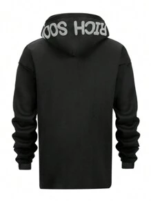 字母印花连帽衫 套头衫 卫衣 原宿风 星星夹克 街头服饰