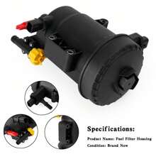 Reemplace la carcasa del filtro de combustible Mopar 68157290AB compatible con Ram 2500 3500 4500 Cummins 6.7L