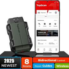 TOPDON TopScan OBD2 Scanner, Bidirectional Scanner Wireless Full System Diagnostic Tool, FCA Automatic Certification, 8+ Hot Reset, Repair Guide, Car Code Reader, Performance Testing - 黑色 - 查看 1