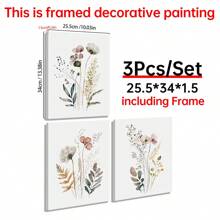 Wildflower Home Decor Wall Art For Living Room Wild Floral Artwork Set Of 3 Watercolor Wildflower Print Wildflower Wall Art Print Flower Art Canvas Posters Gifts Birthday Graduation