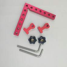 Set de 3 escuadras de posicionamiento de 140 mm a 90 grados - Abrazaderas de ángulo recto de aleación de aluminio, herramienta de fijación de esquina para trabajos de carpintería