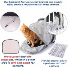 Cat Carrier Backpack, Bubble Expandable Backpack Carrier, Pets And Small Dogs,Airline-Approved, Designed For Travel, Hiking, Walking & Outdoor Use (Front Expandable-Pink)