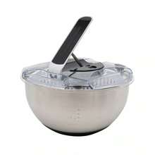 WUPYI Stainless Steel Salad Spinner Kitchen Vegetable Lettuce Spinner Fruits Washer - Silver - View 2