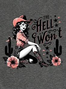 复古西部衬衫 I Wont 衬衫、Howdy Cowgirl、女士衬衫、西部女孩衬衫、乡村女孩衬衫、西部牛仔衬衫