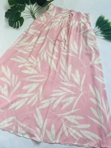 Steve Store Women's Fashion Viscose Fabric Skirt With Lining, Has Pocket And Slit On The Sides - Rose Bebe - View 4