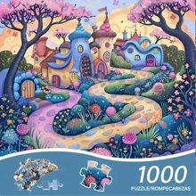 1000pcs Creative Adult Puzzle Set, High-Quality Seamless DIY Jigsaw Puzzle, Interesting Family Challenge Without Frame, Suitable For Birthday Gift, Easter Gift, Home Decor, Great For Home, Living Room, Office Decoration