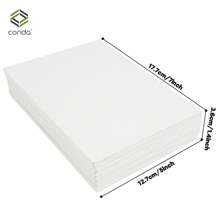 12入組5 X 7英寸畫布面板套裝,藝術畫布板套裝,適用於油畫、丙烯和水彩畫 - 白色 - 查看 2