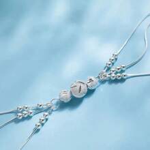 Fine 925 Sterling Silver Lucky Beads Ball Chain Bracelet For Women Luxury Fashion Party Wedding Jewelry Lovers Gift Charms
