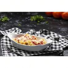 Au Gratin Baking Dishes, Ceramic, By Kook, For Casseroles, Lasagna & Cobblers, Individual Serving, Set Of 2, Oven, Microwave & Dishwasher Safe Bakeware, 18 Oz, Ivory - White - View 3