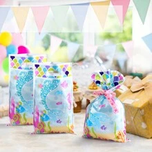 10pcs/40pcs/60pcs Blue Ocean Mermaid Tail Favor Bags, Mermaid Theme Party Decorations, Candy Snack Gift Bags For Wedding, Valentine's Day, Birthday Party,Birthday Gifts For Men,Valentine Box,Men Gift Box,Gift For Man,Gift Bags Bulk,Blue Gift Bag,Valentines,Valentine Day,Valentines Gifts