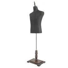 Maniquí de hombre, modelo masculino con soporte, torso de maniquí, busto de sastre, busto decorativo - Negro - Ver 1
