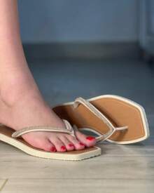 Women Flip-Flops - Màu be - Xem 1