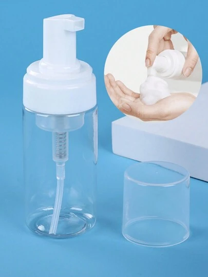 50ml/100ml Frasco de Espumador, Frasco Mousse, Dispensador para Sabonete Líquido, Shampoo, Higienizacao Limpeza Facial, Garrafas Plásticas Recarregáveis Transparentes para Viagem