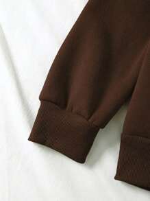 Women's Round Neck Sweatshirt, Sports Style, With New York Bear Doll Pattern. Suitable For Gatherings, Sports, Outdoor Leisure And Other Scenarios, This Is The Autumn And Winter Version