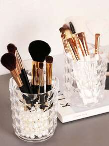 Transparent Acrylic Makeup Brush Cartridge, Transparent Storage Pen Cartridge, Lip Glaze Eyebrow Pencil Makeup Brush Holder, Makeup Brush Storage Cartridge, Makeup Lipstick Eyebrow Pencil Storage Cartridge