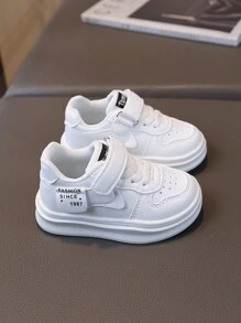 1 Pair Kids Casual Waterproof Sports Shoes, Boys & Girls Baby White Sneakers - White - View 6