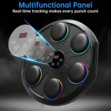 Smart Music Boxing Machine Bluetooth Music Boxing Machine Wall Mounted Boxing Machine With LED Lights 12 Speeds And Modes Boxing Machine For And Adults - Black-42*45*6.2CM - View 4