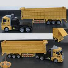 Trailer Camion Control Remoto Juguete Para Niños - Amarillo - Ver 5