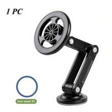 1pc Universal Car Phone Holder, Magnetic Wall Mount, Rotatable Design, Waterproof PC Material, Compatible With All Smartphones - Multicolor - View 12