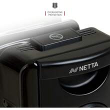 NETTA Oil Filled Radiator 2500W Portable Electric Heater With Thermostat And 24 Hour Timer 2 Power Settings Home Office Energy Efficiency 11 Fin Black - Black1 - View 6