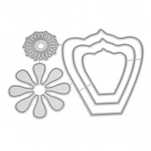 1 pieza Troqueladora de flores, troqueladora de cuchilla de acero al carbono, herramienta de papelería troqueladora de tarjetas - Muchos estilos - Ver 7
