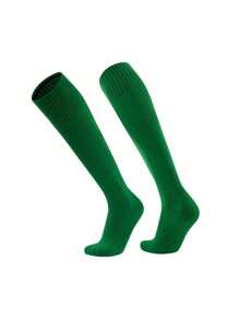 1 Pair Children Solid Color Long Tube Sports Socks, Non-Slip Thickened Terry Sole Football Socks, Absorbent Comfortable Breathable Socks, Suitable For Boys And Girls Basketball, Football Training, Running, Outdoor Activities - Multicolor - View 14