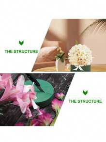 8 cm Mousse florale ronde verte de haute qualité, mousse pour arrangement floral réutilisable, argile florale absorbant l'eau, convenant aux bouquets humides et secs. Parfait pour les mariages, les demandes en mariage, les fêtes, les anniversaires, les jardins, la décoration de la maison et la décoration de la Saint-Valentin. Pour la décoration centrale de table de fête, les arrangements de fleurs fraîches et artificielles, les cadeaux de festival DIY et l'art floral DIY.